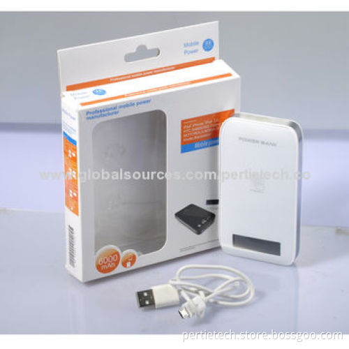 Plastic 6,000mAh power bank